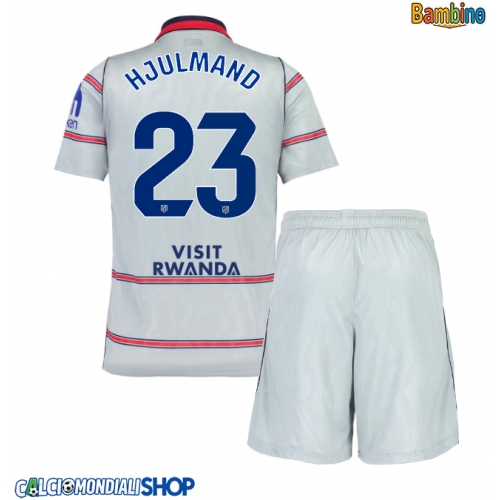 Maglie da calcio Atletico Madrid Morten Hjulmand #23 Terza Maglia Bambino 2026-27 Manica Corta + Pantaloni corti)